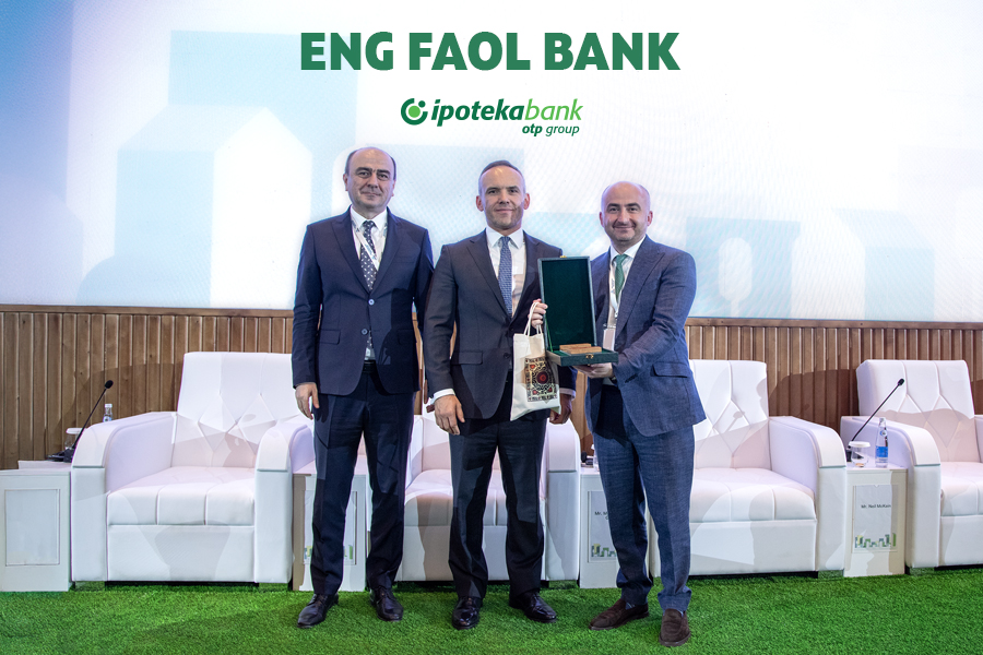 Ipoteka bank OTP Group «Eng faollik ko'rsatgan bank» mukofotini Green and Affordable Housing Xalqaro forumida qo'lga kiritdi 